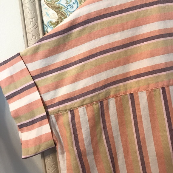 NWT Madewell Courier Button Back Shirt in Rainbow - Picture 7 of 8